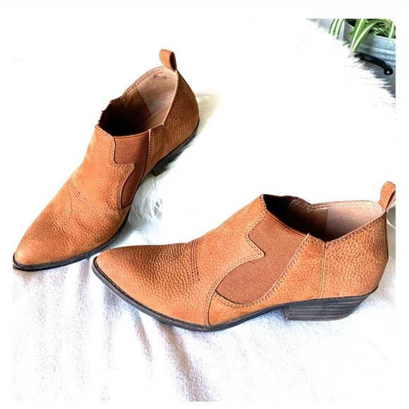 Lucky Brand joelle slip on western ankle boot - Picture 1 of 4